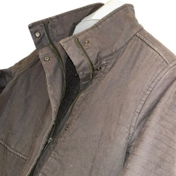 prana grayish brownish heavy cotton field jacket coat XS - Picture 6 of 6